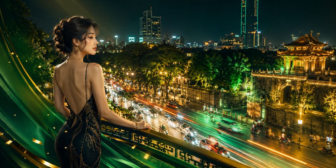 Không gian casino neon sôi động tại Hà Nội