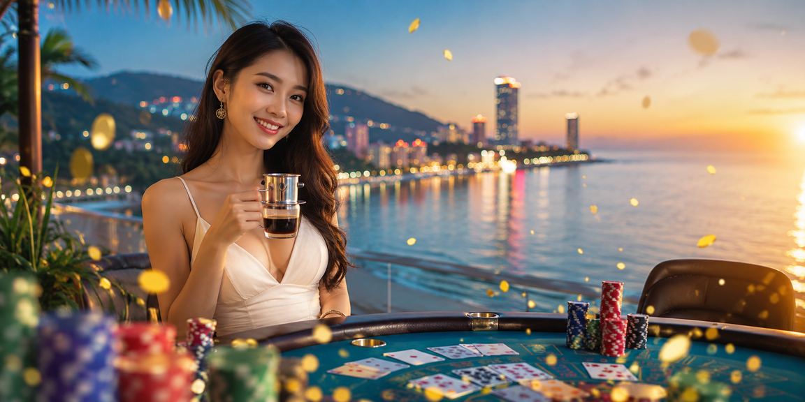 Người dùng Phú Quốc trải nghiệm Baccarat live cùng ly cà phê Việt Nam